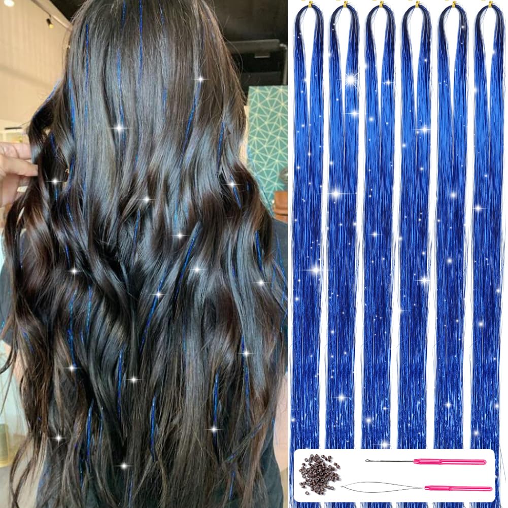 Haar Tinsel Kit Glitter Strengen voor Feestelijke Haarversiering