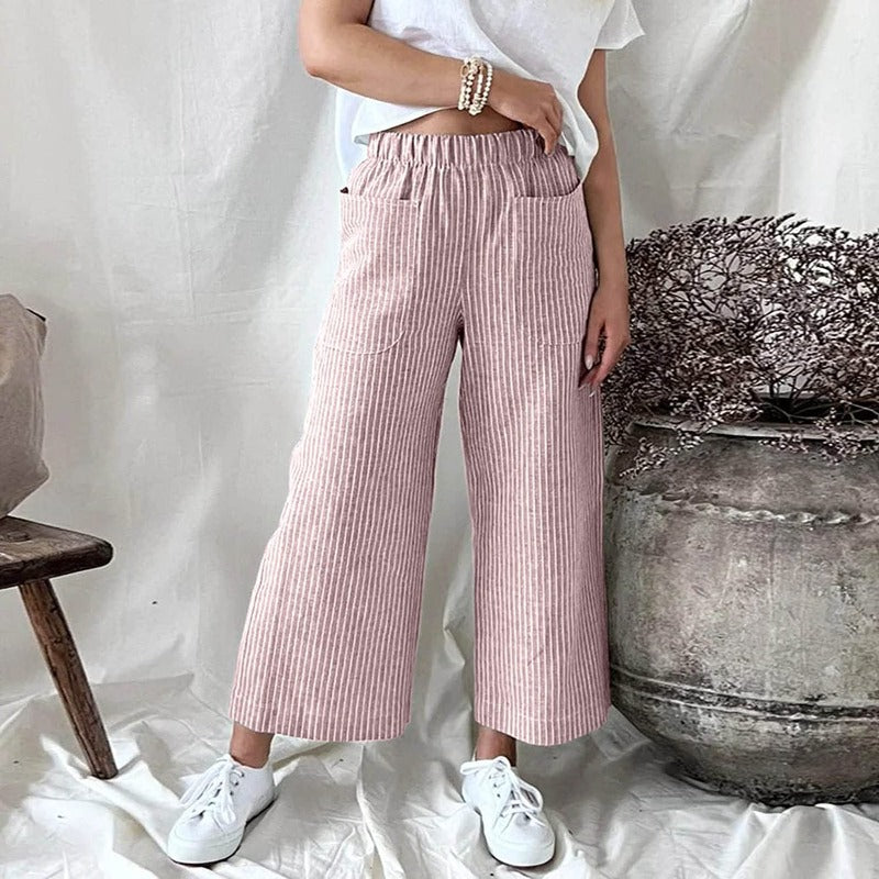 Linnen Broek Dames Comfortabele Zomerbroek - Mode Vibes