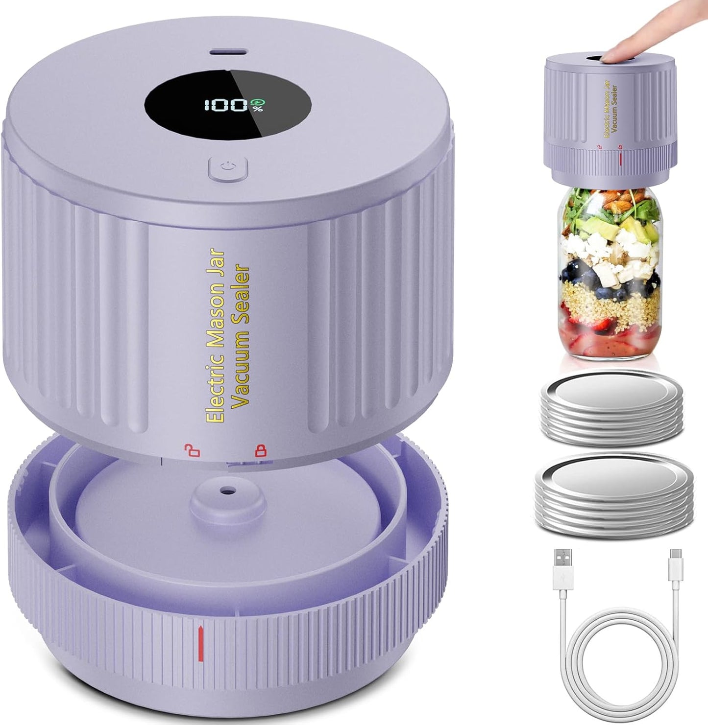 Vacuum Sealer Kit voor Mason Jars - Bewaar Vers en Snel