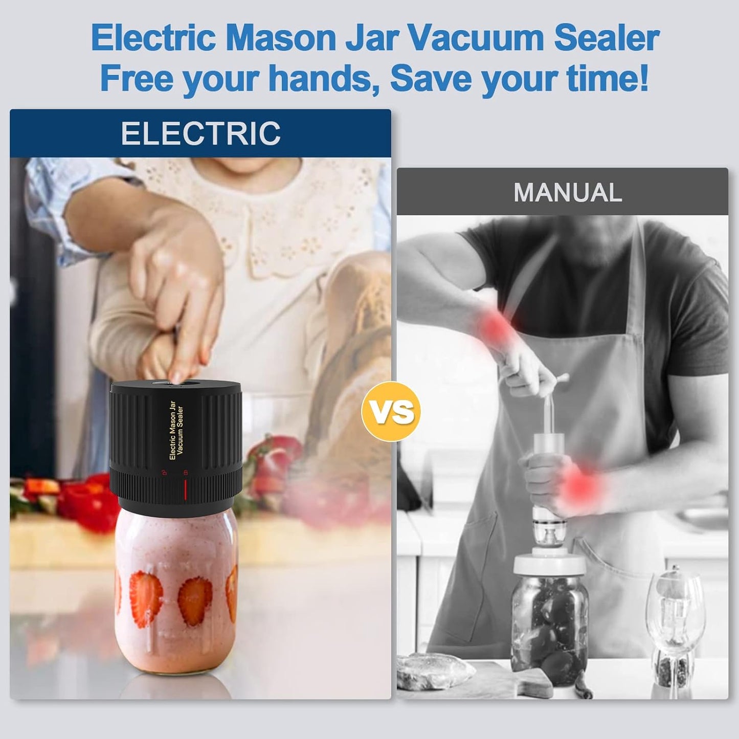 Vacuum Sealer Kit voor Mason Jars - Bewaar Vers en Snel