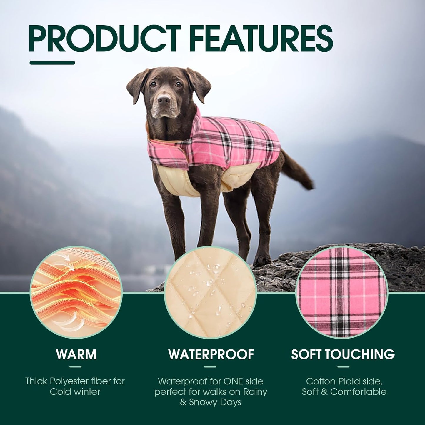 Waterdichte Hondenjas - Warme Winterjas voor Honden