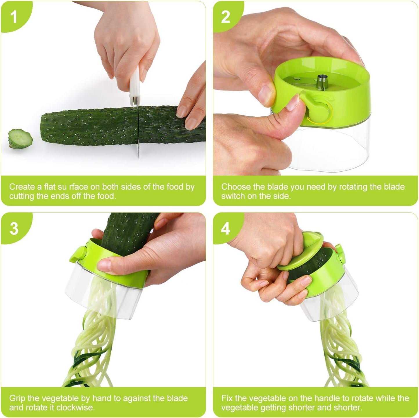 Groente Spiraalsnijder 4-in-1 Zoodle Maker