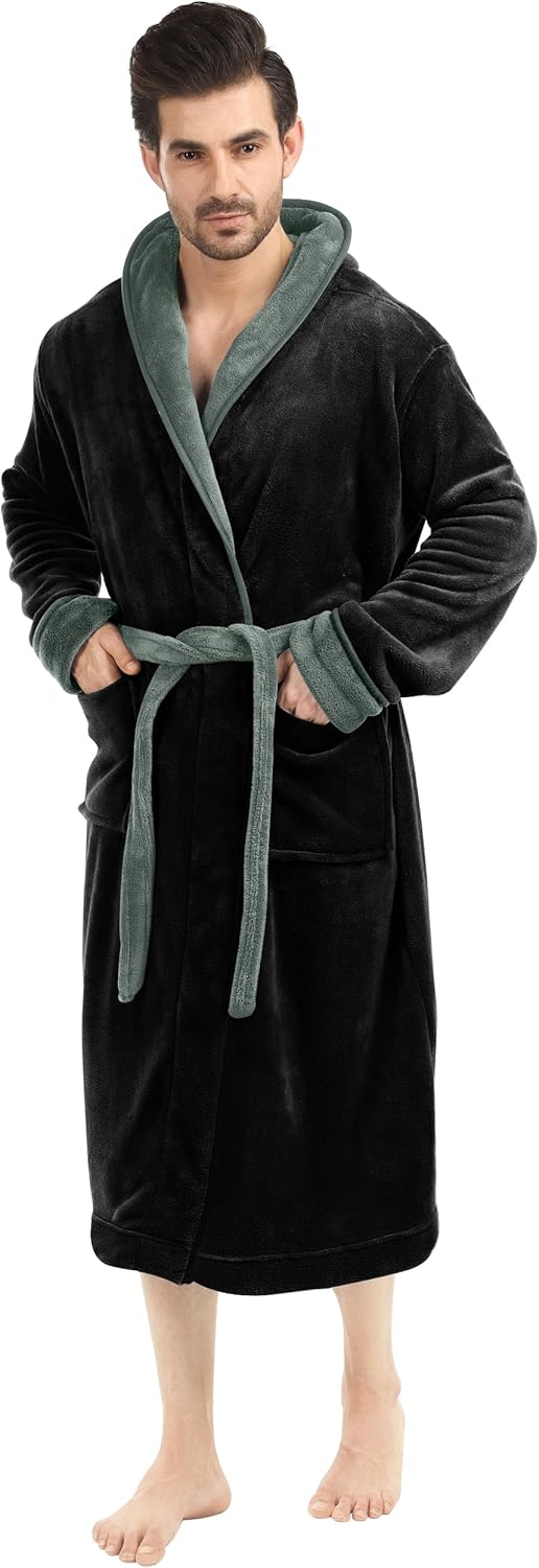 Heren Fleece Badjas Zacht en Warm