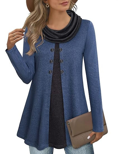 Dames Sweatshirt Colorblock Pullover Zacht en Stijlvol