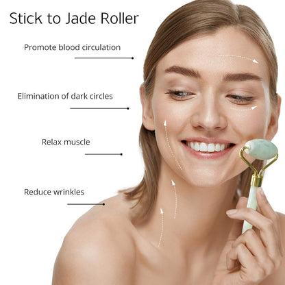 Gua Sha Set met Jade Roller voor Gezichtsmassage