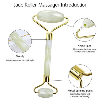 Gua Sha Set met Jade Roller voor Gezichtsmassage
