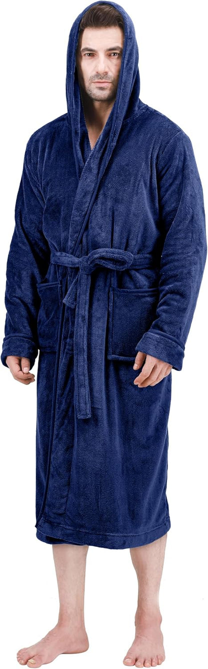 Heren Fleece Badjas Zacht en Warm