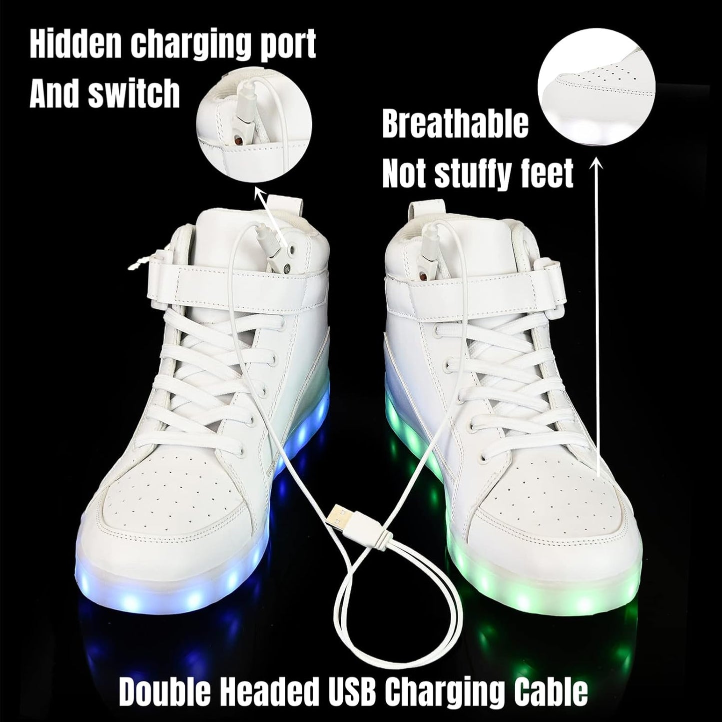 LED Sneakers met Verlichting Oplaadbaar voor Dames en Heren