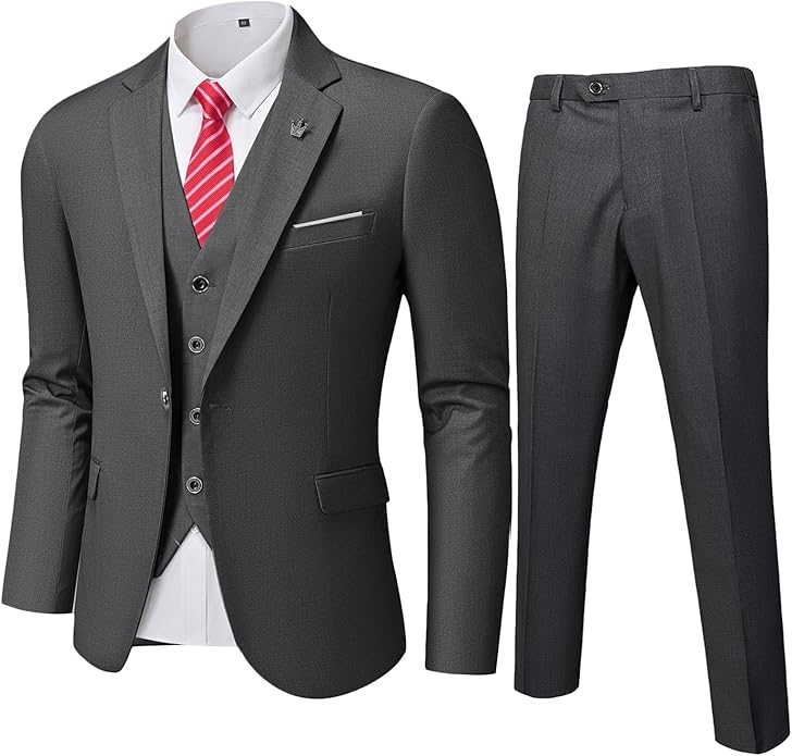 Tweedelig Herenpak Comfortabel Zakelijke Stijl