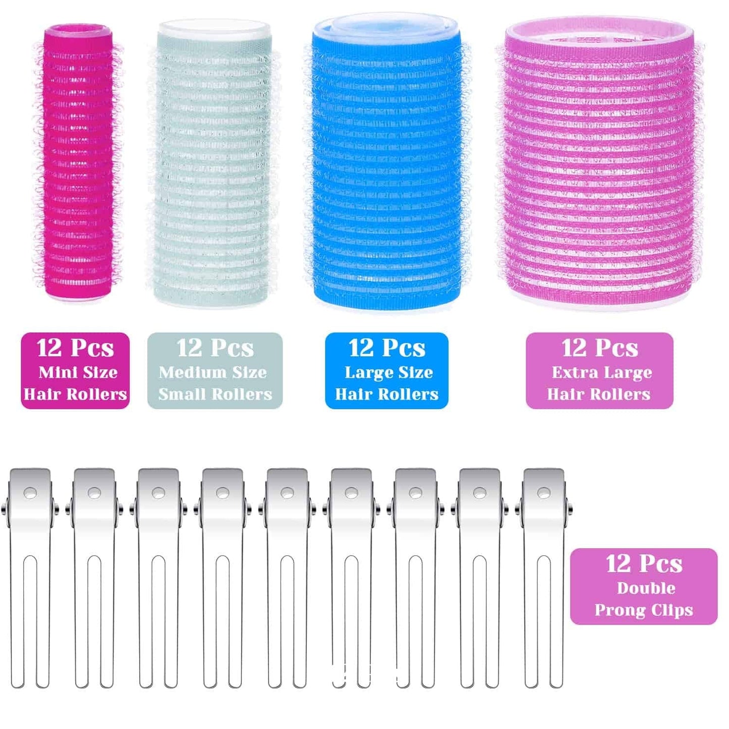 Haarrollen Set Zelfklevend Multikleurig voor Krullen