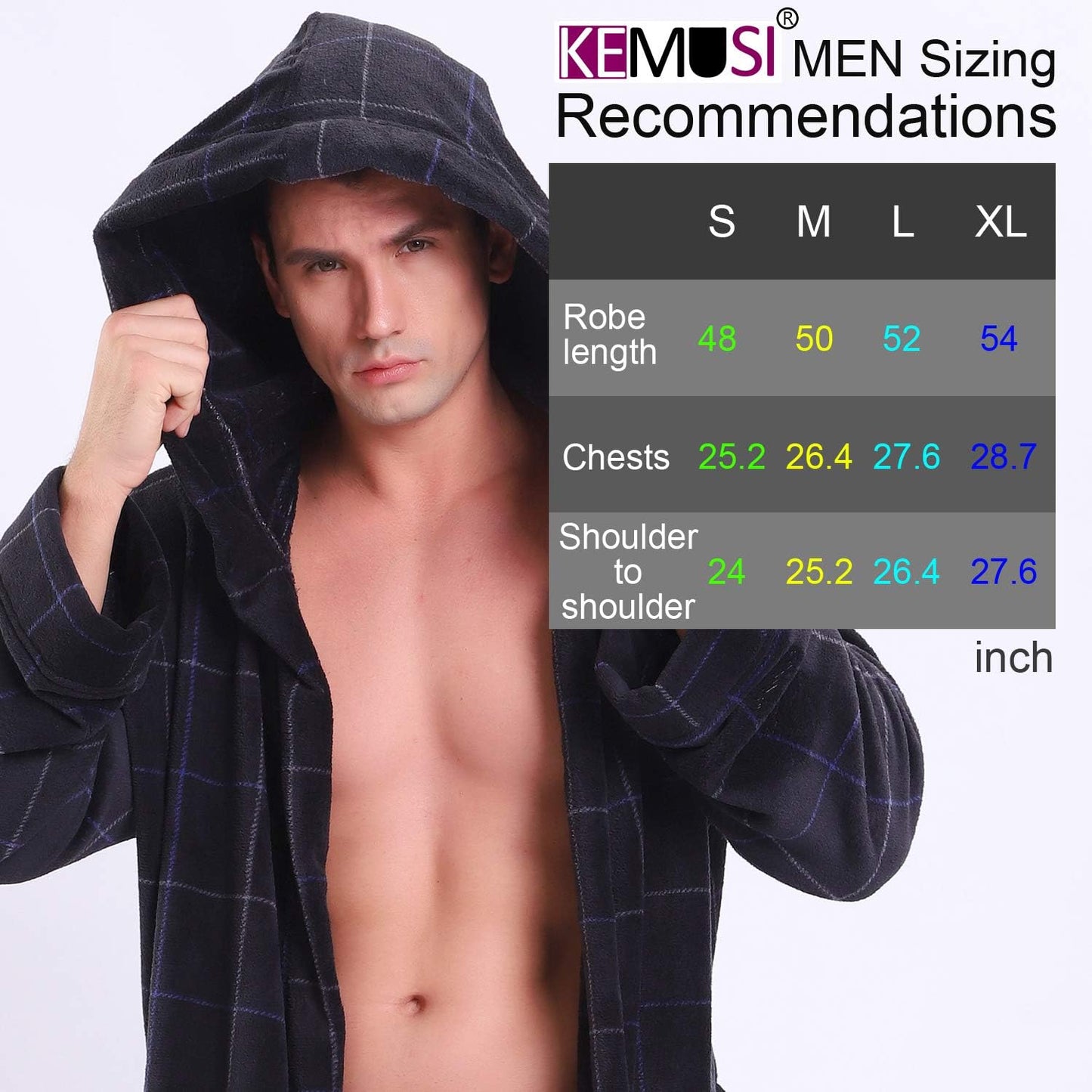 Heren Badjas met Capuchon Luxe Zacht Grijs