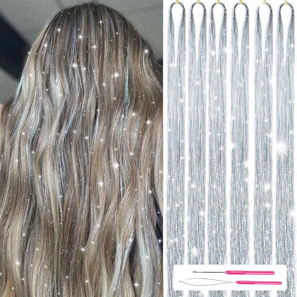 Haar Tinsel Kit Glitter Strengen voor Feestelijke Haarversiering