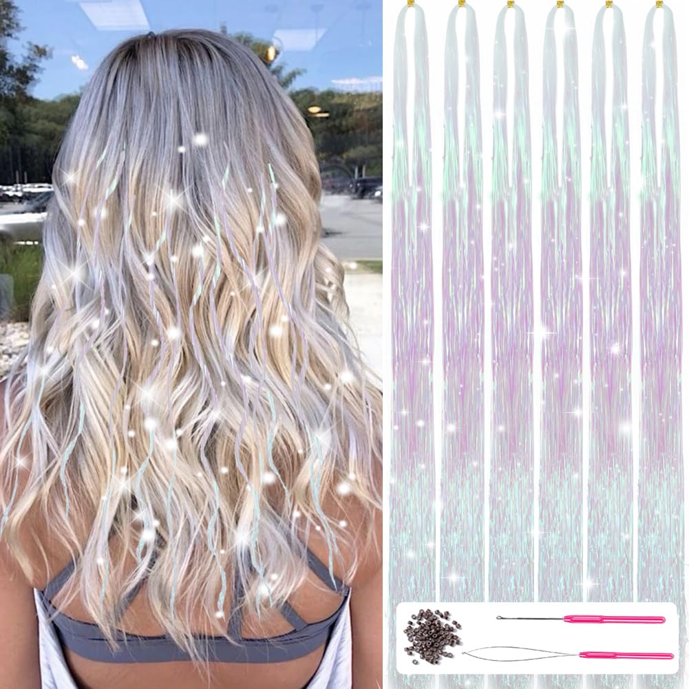 Haar Tinsel Kit Glitter Strengen voor Feestelijke Haarversiering