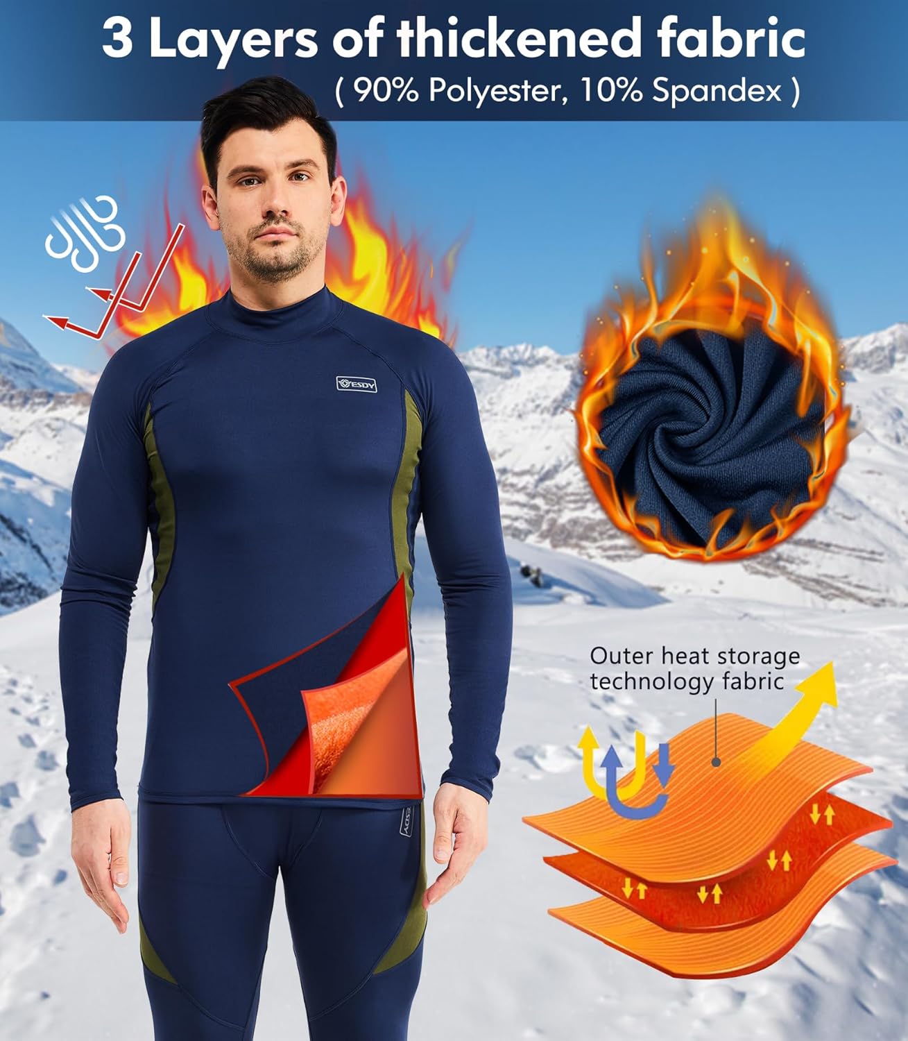 Thermisch Ondergoed Set Heren Warmte Isolatie