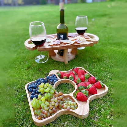 2-in-1 Tafelrek voor Wijn- en Frutiglazen Modern Design