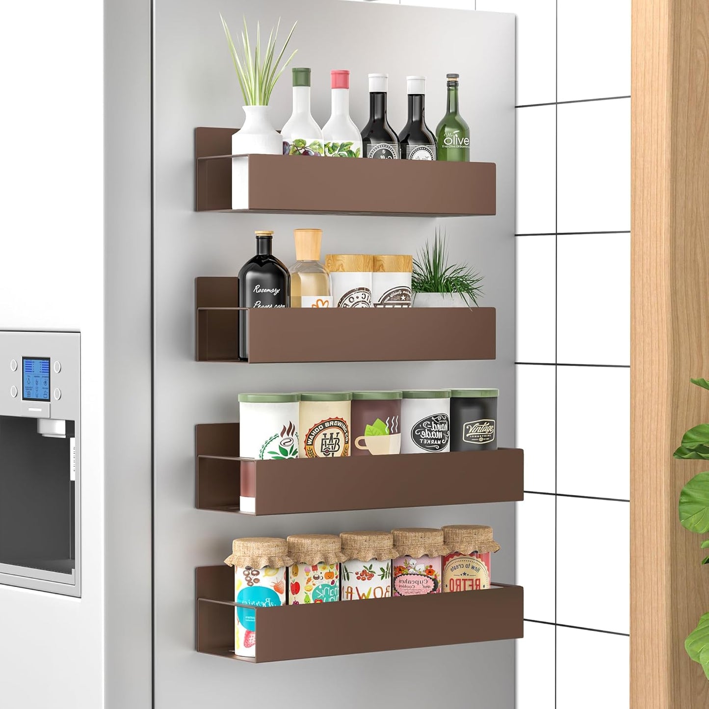 Magnetische Kruidenrek Set van 4 Stuks voor Keuken