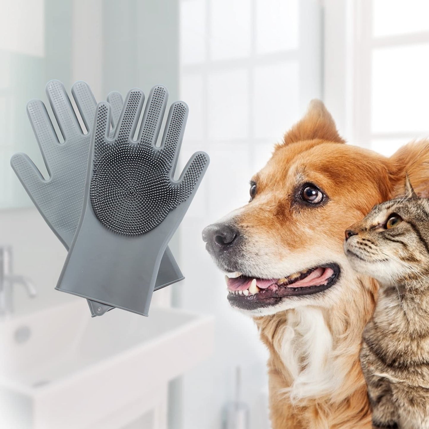 Dierenverzorgingshandschoen voor Klitvrije Vacht