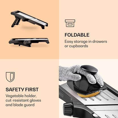 Professionele Foodsnijder Set met Snijbestendige Keukenhandschoenen