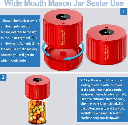 Vacuum Sealer Kit voor Mason Jars - Bewaar Vers en Snel