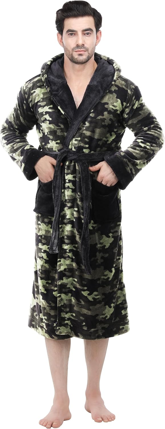 Heren Fleece Badjas Zacht en Warm