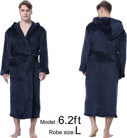 Heren Badjas met Capuchon Luxe Zacht Grijs