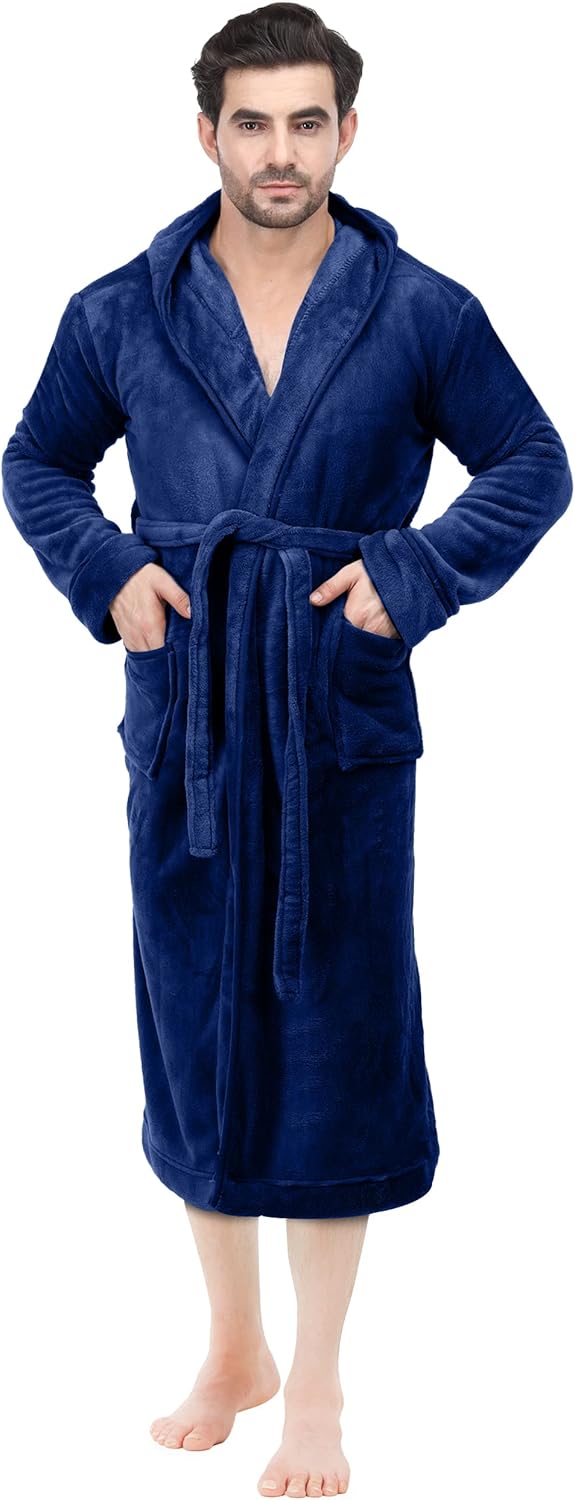 Heren Fleece Badjas Zacht en Warm