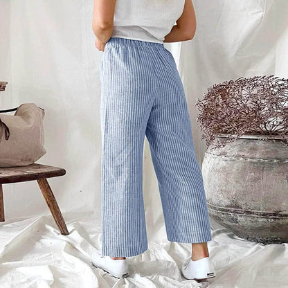 Linnen Broek Dames Comfortabele Zomerbroek