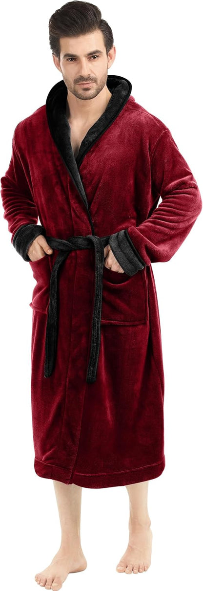 Heren Fleece Badjas Zacht en Warm
