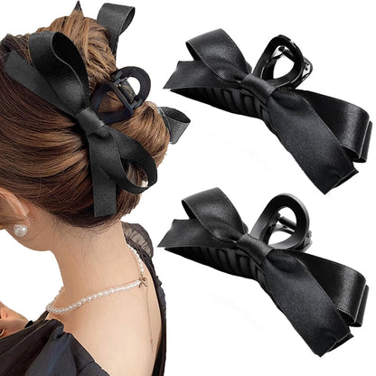 Strik Klemmen Groot Satijn Haar Accessoires - Mode Vibes
