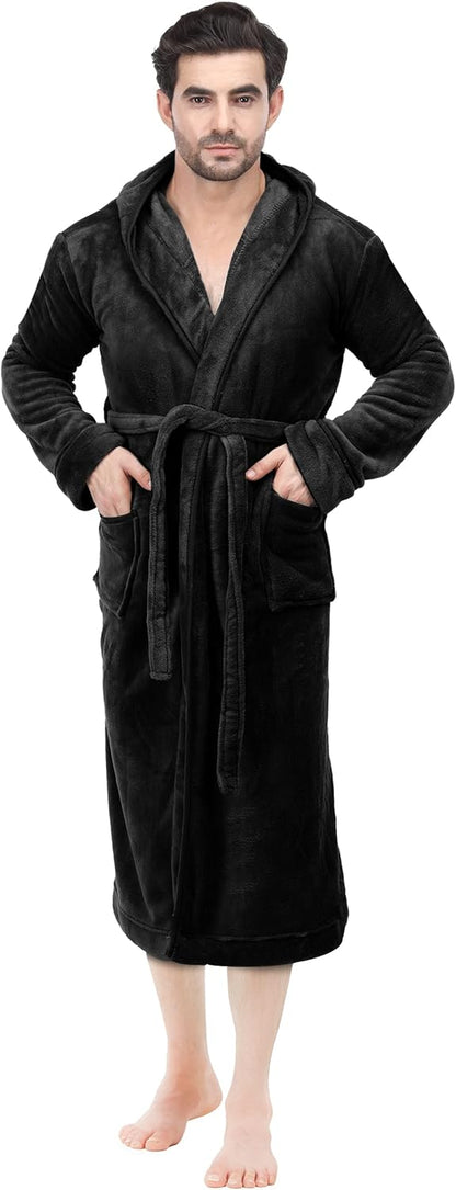 Heren Fleece Badjas Zacht en Warm