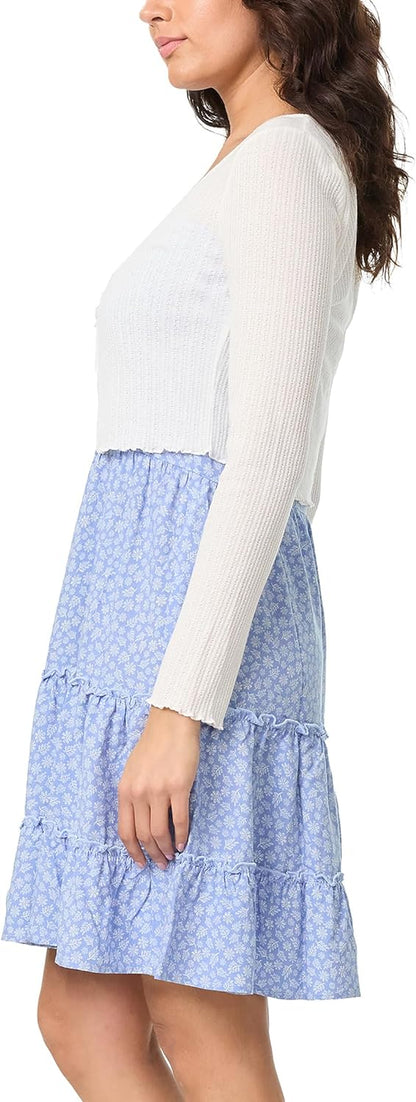 Flora Strappy Midi Jurk en Lange Mouw Vest voor Vrouwen