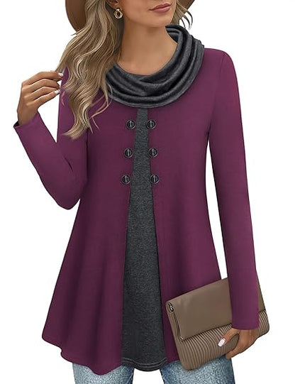Dames Sweatshirt Colorblock Pullover Zacht en Stijlvol