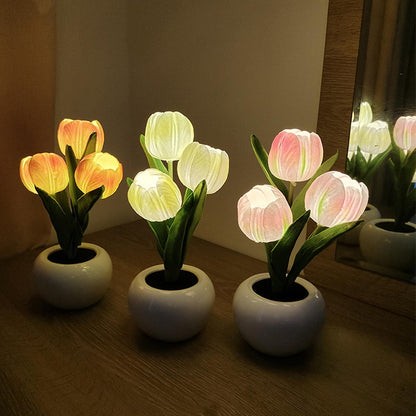 Tulpen Nachtlamp Kleurrijk Dimbaar - Mode Vibes