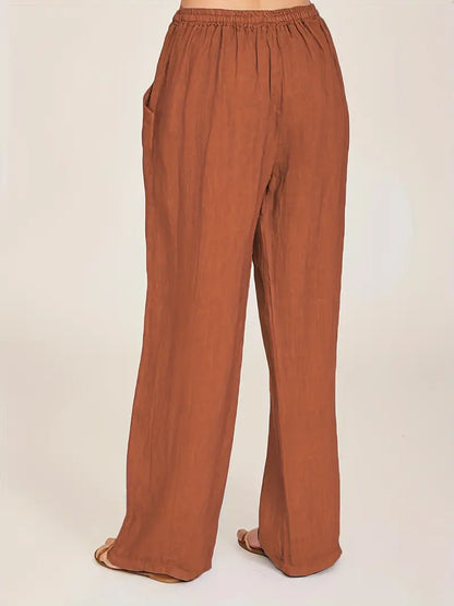 Dames Linnen Broek Zomerse Losse Fit