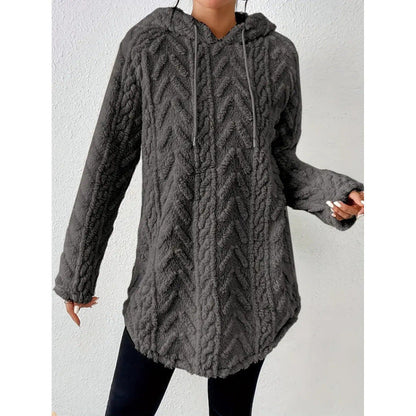 Dames Gebreide Hoodie Trendy met Structuur