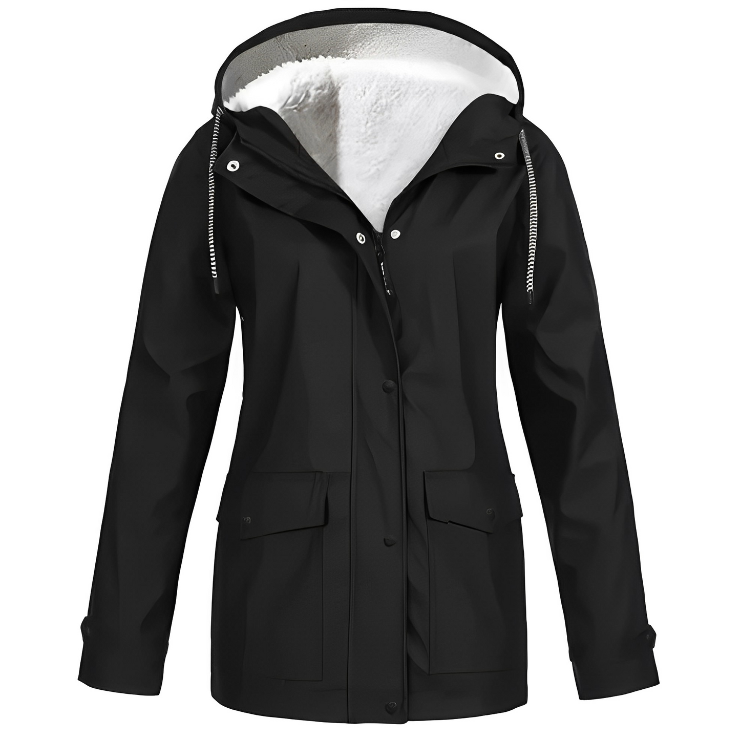 Dames Regenjas Fleece Gevoerd Waterdicht Warm
