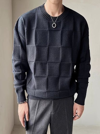 Gebreide Sweater Ronde Hals Stretch Mannen