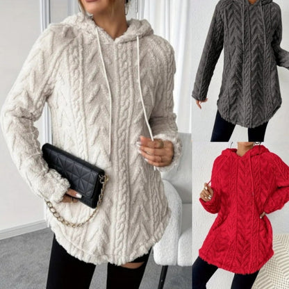 Dames Gebreide Hoodie Trendy met Structuur