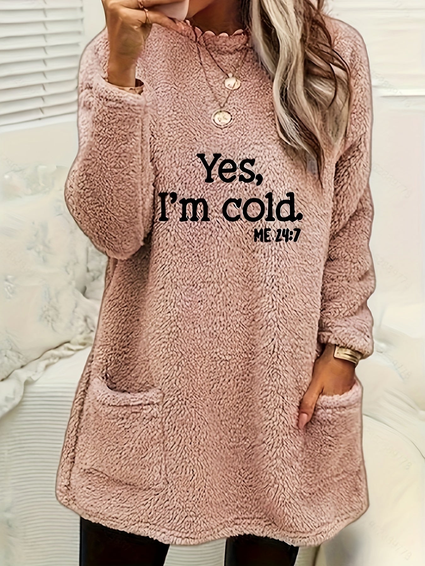 Zachte Fleece Sweatshirt met Luna Print