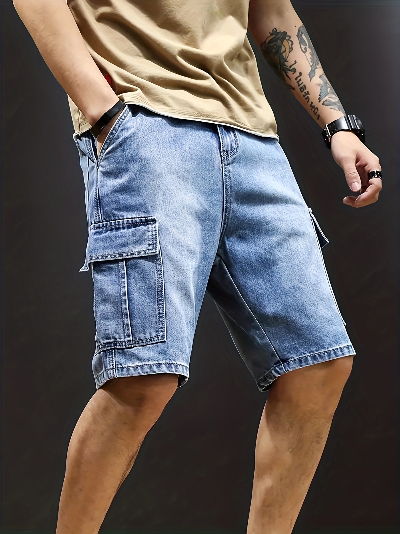 Heren Denim Cargo Shorts Giel Zomer Shorts