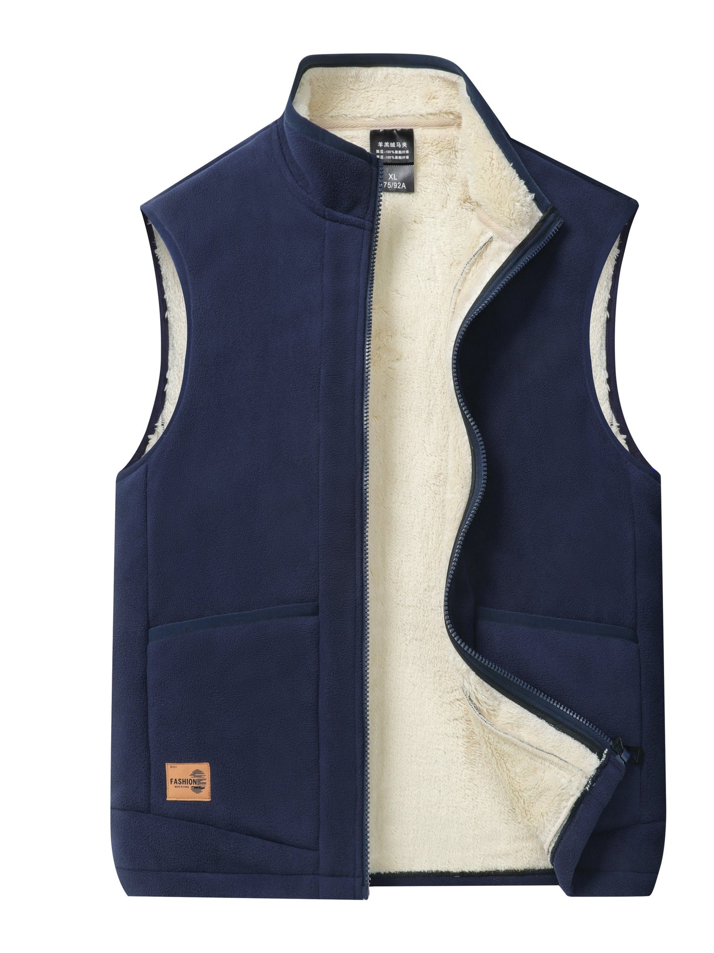 Ignazio | Gilet con zip foderato in pile