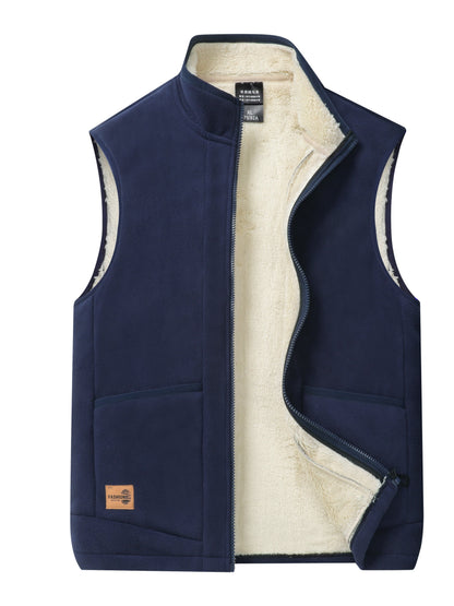 Ignazio | Gilet con zip foderato in pile