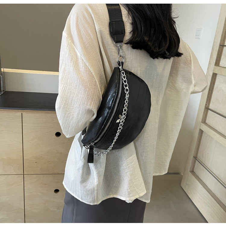 Dames Crossbody Tas met Ketting Detail Hippe Stijl