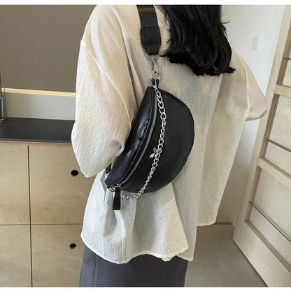 Dames Crossbody Tas met Ketting Detail Hippe Stijl