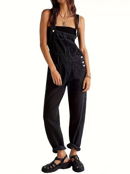 Dames Denim Jumpsuit Elegant Comfortabel voor Dagelijks Gebruik