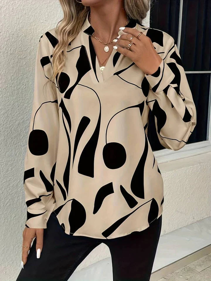 Vrouwelijke Elegante Blouse met V-hals