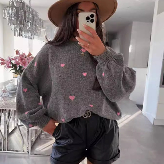 Dames Trui Hartjes Zachte Stijlvolle Sweater