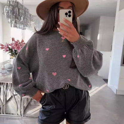 Dames Trui Hartjes Zachte Stijlvolle Sweater
