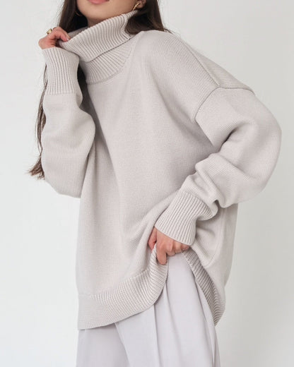 Elegante Oversized Dames Coltrui van Katoen – Perfect voor Casual Dagen