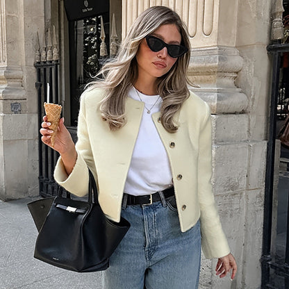 Korte Voorjaarsjas Dames Trendy Stijlvolle Blazer